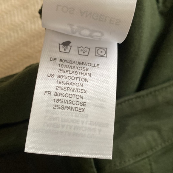 AOS Los Angeles Christina Raw Hem Army Green camouflage skinny Jeans.  Size 8 - Picture 9 of 9